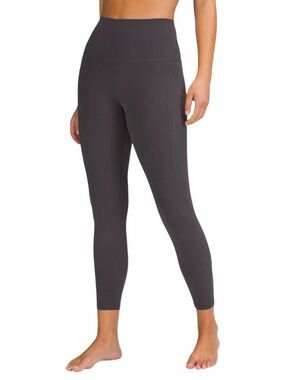 Lululemon Align High Rise Legging with Pockets 25" Charcoal Grey Nulu Sz 8